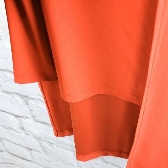 Red Stretch Knit Dress Top tunic - Picture 2 of 3